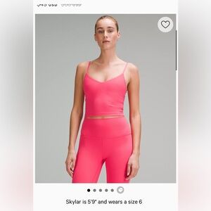 Lululemon align cami tank top in glaze pink